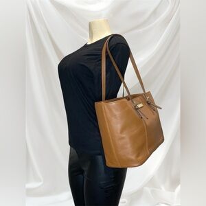 Calvin Klein Tan Leather Tote Bag